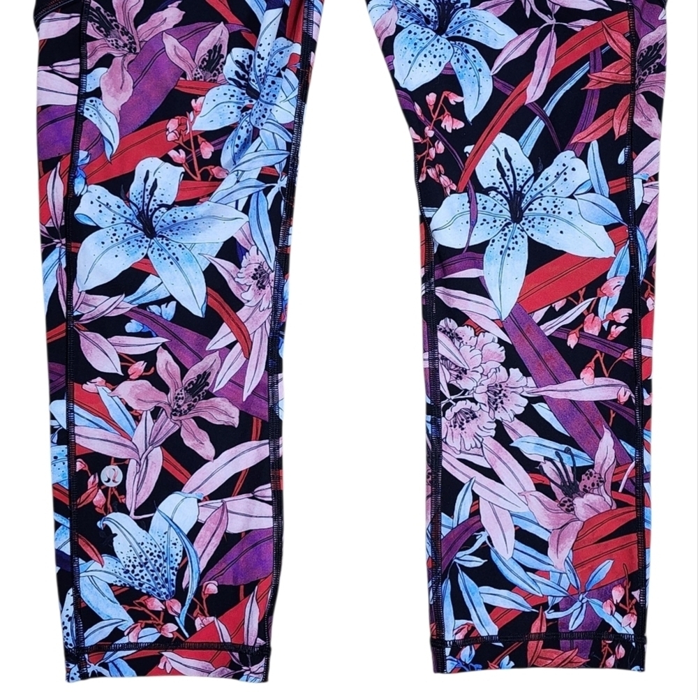 Lululemon Speed Up Crop 21" Lush Lillies Multi Size 6 - Picture 9 of 10